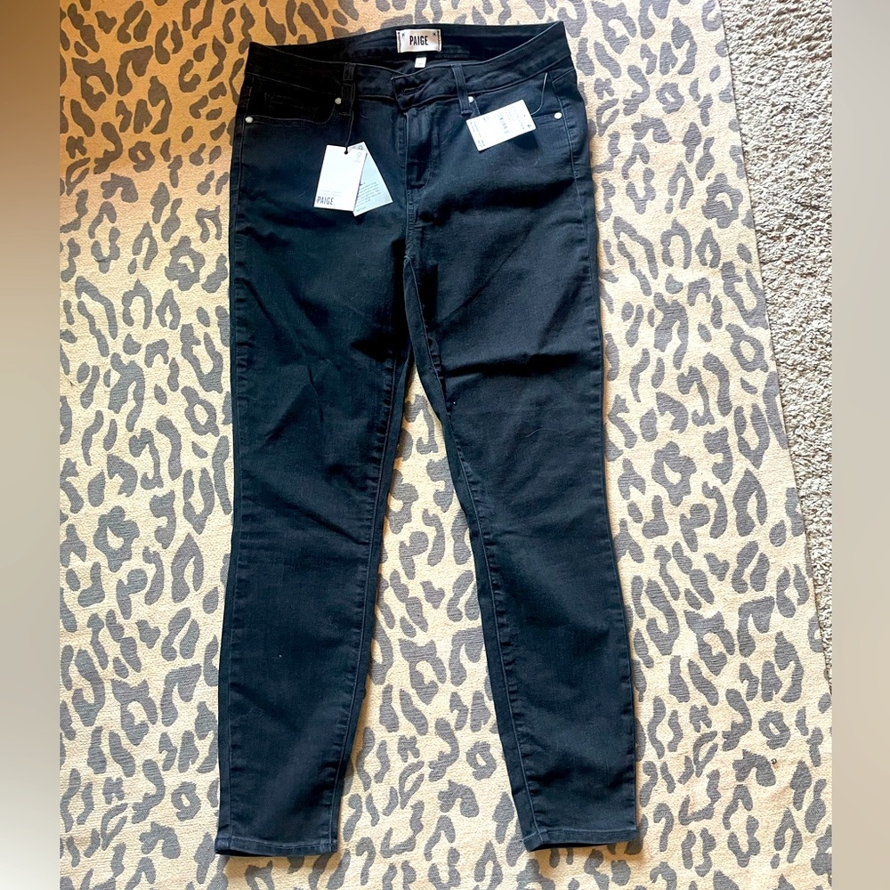 PAIGE  Black Verdugo Ankle Skinny Jeans, size 31